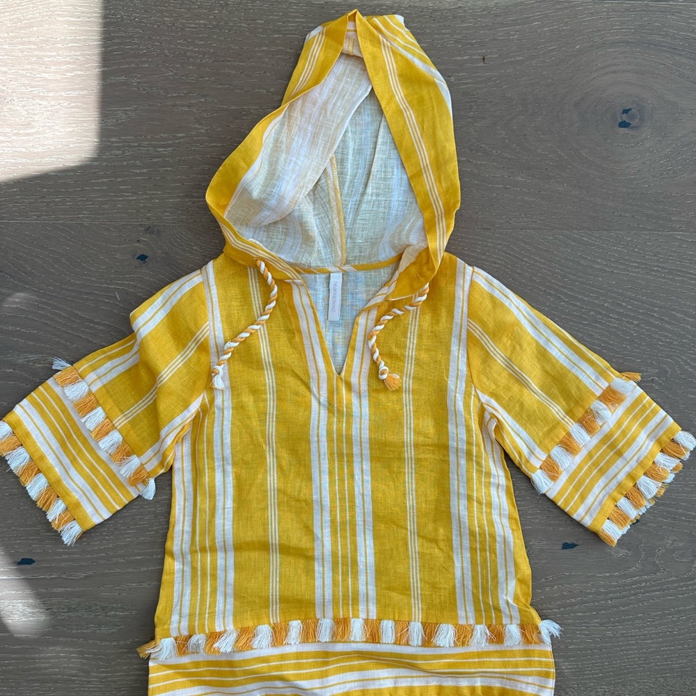 Zimmermann Mustard and White Striped Poncho